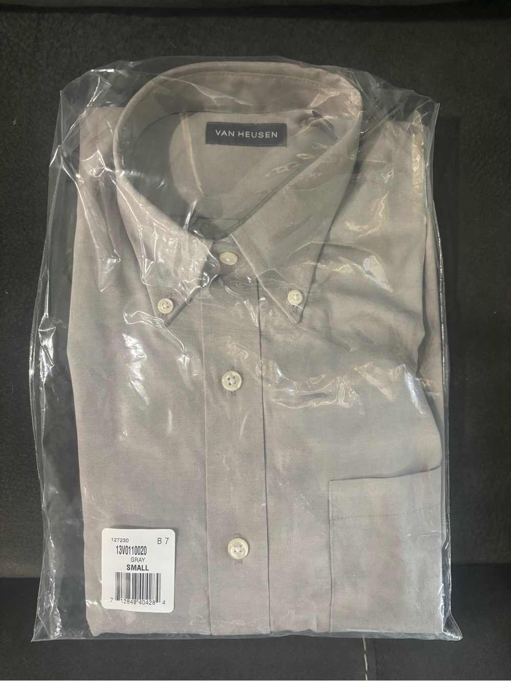 Van Heusen Women’s Button-Down Small Shirt in Gray